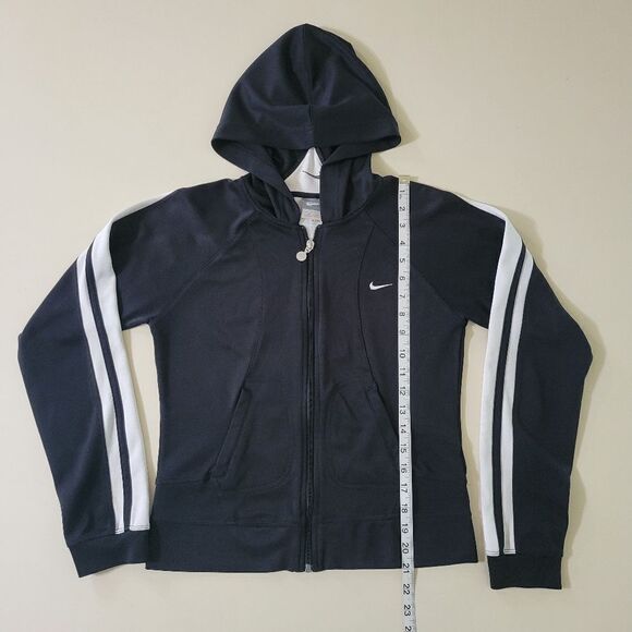 Nike Women's Black Hooded Zip-Up Long Sleeve Jacket - Picture 4 of 14